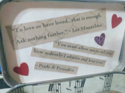 Quotes from Les Miserables and Pride & Prejudice.